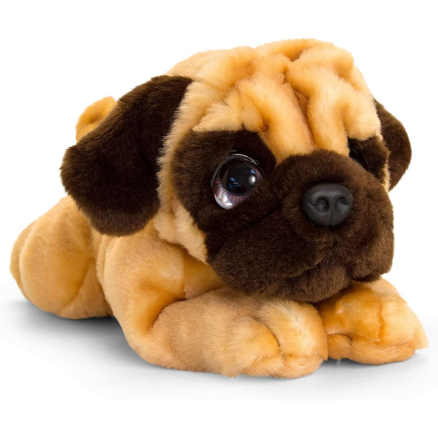 Keel Toys Plüschtier Hund Mops, Kuscheltier liegend 37 cm