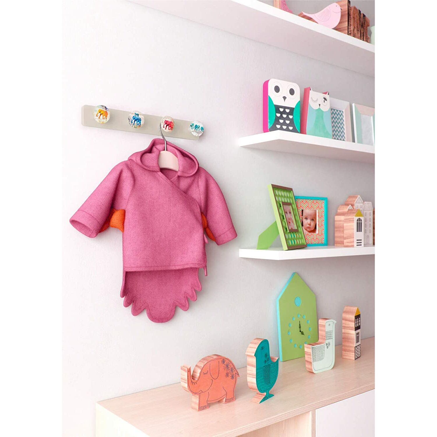 Lashuma Vintage Handtuchhaken Skate Motiv - 4er Garderobenleiste 40x15,5cm